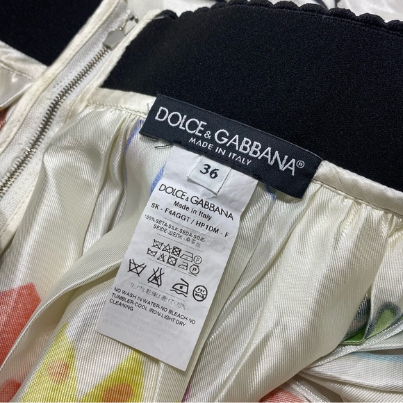 Dolce & Gabbana Long Silk Skirt - Doodle Print - Runway Fashion Week 2015 - 36 - Picture 6 of 6